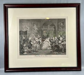 Etching: Marriage A La Mode, Plate IV (The Toilette Or Levee), Work: William Hogarth, Engraver, Simon Ravenet