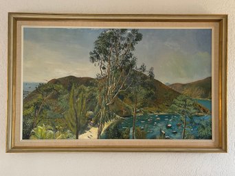 Vintage Large Original Oil Painting Artist Signed Lam Biu