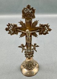 800 Silver Cross With Jesus And Angels -germany