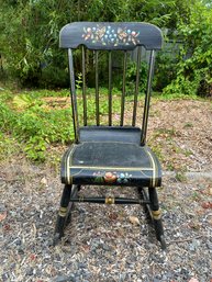 Antique Painted Black Rocker