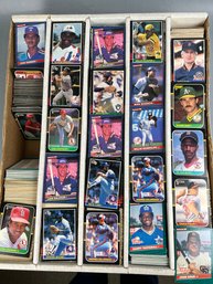 18.5x 15 Inch Box Of Mid 80s Donruss Baseball Cards.