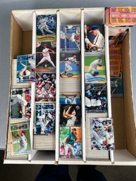18.5x15 Inch Box Of Mixed Makers And Years Of Baseball Cards.
