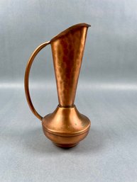 Vintage Gregorian Hammered Copper Pitcher #602