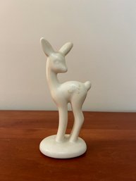 White Ceramic Pottery Vintage Deer - USA