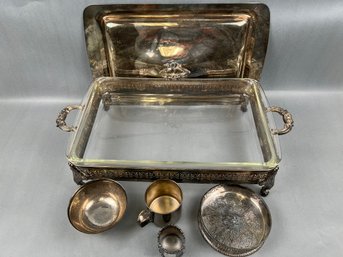 Lot Of Silver Plate Serving Items.