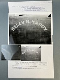 Vintage WW II Airplane Photo With Negative And Info.