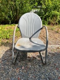 Vintage Gray Metal Chair