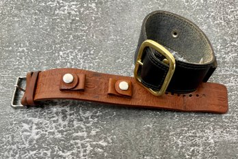 2 Wide/cuff Snap Watch Bands