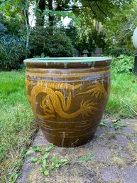 Antique Dragon Egg Pot Planter