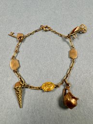 14k Gold Small Charm Bracelet