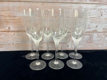 7 Hand Blown Lenox Crystal Fluted Stemware. Pattern: Ritz *Local Pick Up Only*