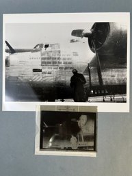 Vintage WW II Airplane Photo With Negative And Info.