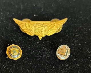 3 Pins, Century 21 Worlds Fair, Kodak Wings, And 4 H Club Achievement