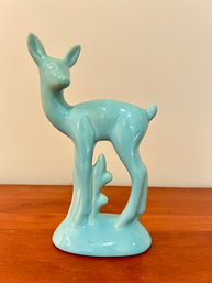 Vintage Light Blue Deer Figurine - USA