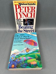 Peter Lynch & What Color Is Your Parachute 2 Books On Finance.