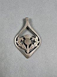 Scottish Thistle Sterling Pendant