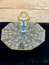 Glass Serving Tray With Handle*Local Pick Up Only*