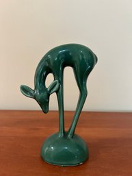 Vintage Roselane Deep Green Deer Figurine