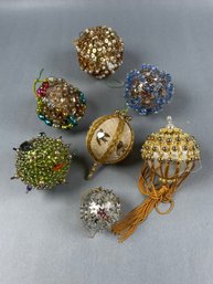 Lot Of 7 Vintage Beaded Ornaments