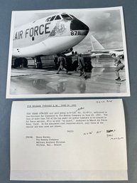 Vintage Official Boeing Photo With Info.