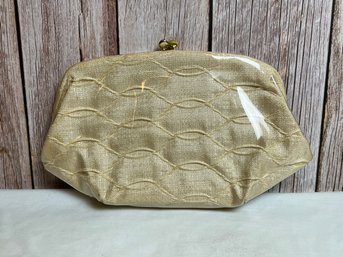 Vintage Vinyl Covered Cloth Clutch Purse *Local Pick-Up Only*