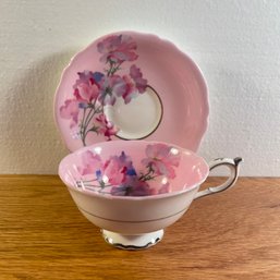 Paragon Sweet Pea Floral Cup & Saucer