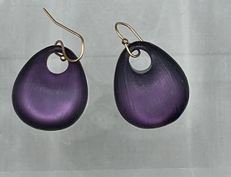 Alexis Bittar Pierced Purple Earrings