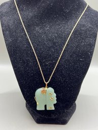 Danecraft Chain With Green Stone Elephant