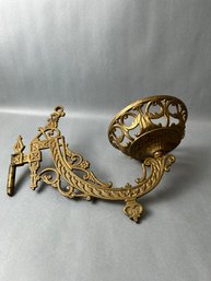 Gold Painted Oil Lamp Holder