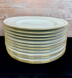 12 Noritake Dinner Plates. Pattern: White Scapes *Local Pick Up Only*