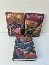 Three Harry Potter Hardback Books
