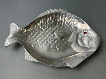 Vintage Fish Shaped Arthur Court Silver Bowl