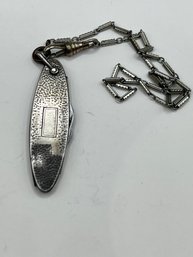 Vintage Sterling Pocket Knife With Old Watch Fob Chain