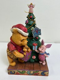 Jim Shore Disney Traditions Holiday Pooh And Piglet Decor