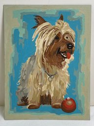 VINTAGE DOG SHITZU ORIGINAL ART PAINTING