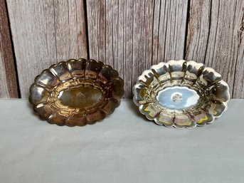 Pair Of Small Vintage Silver Plate Nut Bowls *Local Pick-Up Only*