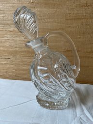 Quail Shaped Glass Decanter. *LOCAL PICKUP ONLY - NO SHIPPING*