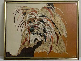 VINTAGE GILPIN ART SHITZU DOG PRINT FRAMED