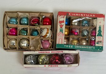 Vintage Christmas Ball Ornaments