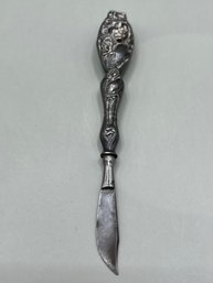 Sterling Knife With Victorian Girl Face