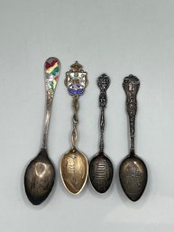 4 Sterling Collector Spoons