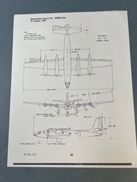 3 View Diagram Of Republic XF-12 Dated 1947.