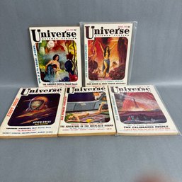 5 Universe Mags: Science Fiction - March, May, June, Sept. Dec 1953