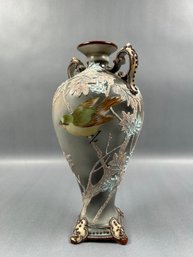 Hand Painted Nippon Bird Vase