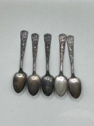 5 Small Silverplate Spoons By 1847 Roger Bros A1