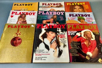 Lot Of 13 Vintage Playboy Magazines