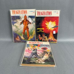 3 Imagination Mags: Science And Fantasy- Oct, Sept 1952 & Aug. 1953