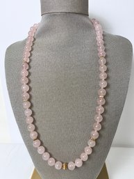 Rose Quartz & 14k Necklace