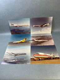 6 Vintage Photos Of Boeing 727 Different Airlines Some Are Numbered.