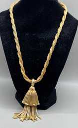 Costume Gold Tone Tassel Necklace